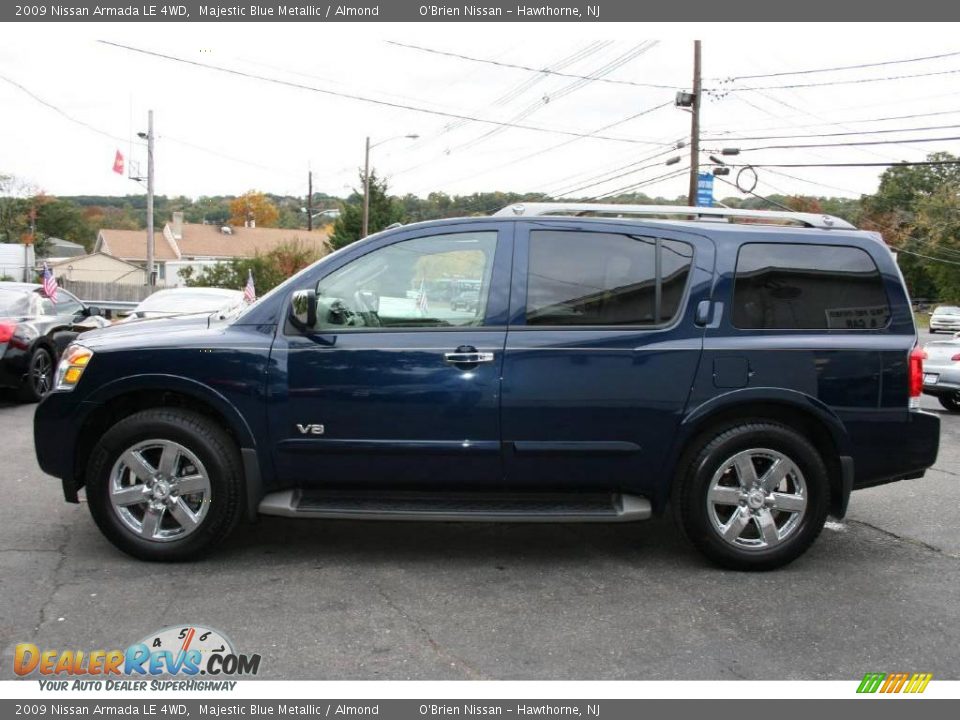 2009 Nissan Armada LE 4WD Majestic Blue Metallic / Almond Photo #8
