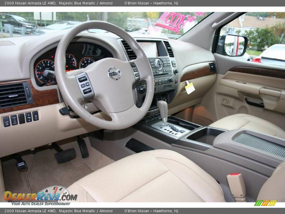 2009 Nissan Armada LE 4WD Majestic Blue Metallic / Almond Photo #10