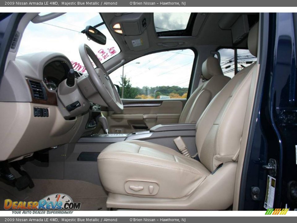 2009 Nissan Armada LE 4WD Majestic Blue Metallic / Almond Photo #12