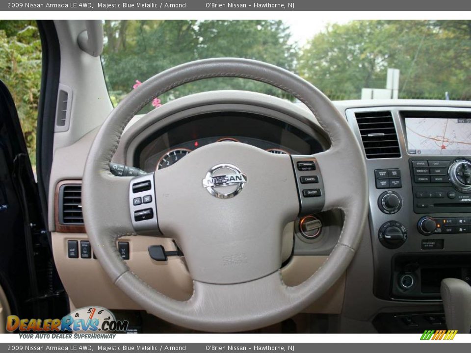 2009 Nissan Armada LE 4WD Majestic Blue Metallic / Almond Photo #14