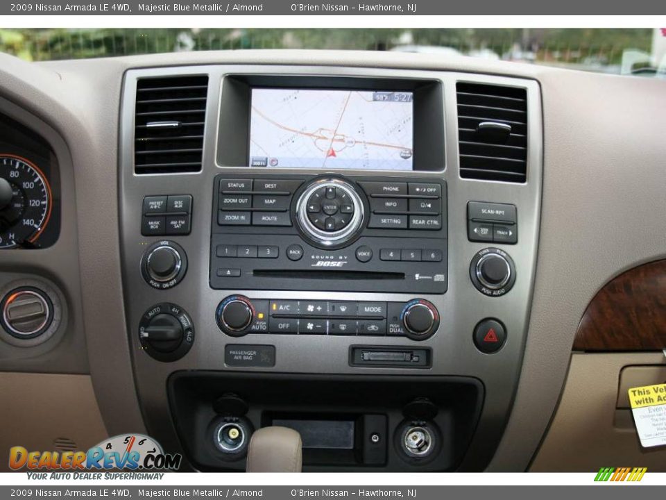 2009 Nissan Armada LE 4WD Majestic Blue Metallic / Almond Photo #16