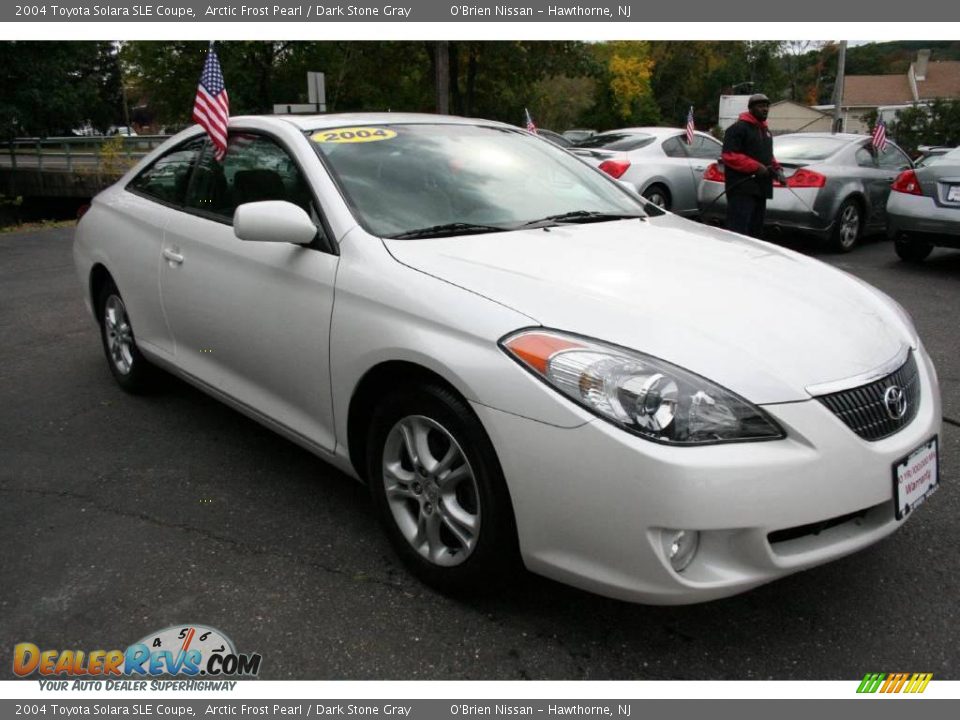 2004 Toyota Solara SLE Coupe Arctic Frost Pearl / Dark Stone Gray Photo #3