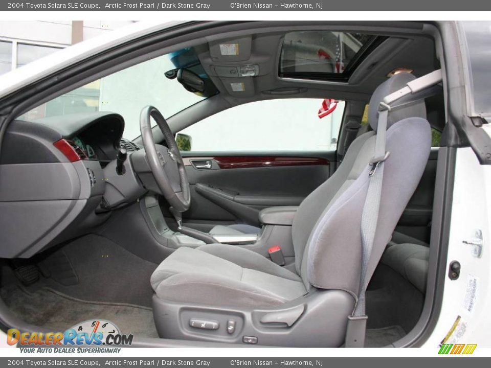 2004 Toyota Solara SLE Coupe Arctic Frost Pearl / Dark Stone Gray Photo #12