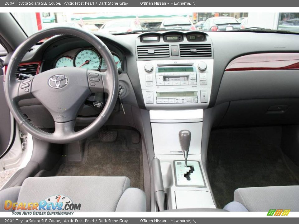2004 Toyota Solara SLE Coupe Arctic Frost Pearl / Dark Stone Gray Photo #13