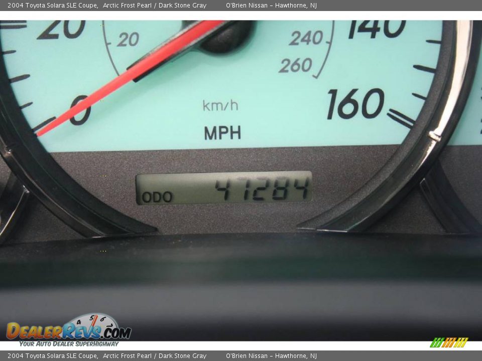 2004 Toyota Solara SLE Coupe Arctic Frost Pearl / Dark Stone Gray Photo #15
