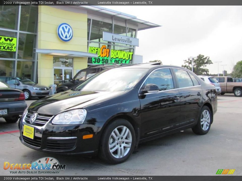 2009 Volkswagen Jetta TDI Sedan Black Uni / Anthracite Photo #1
