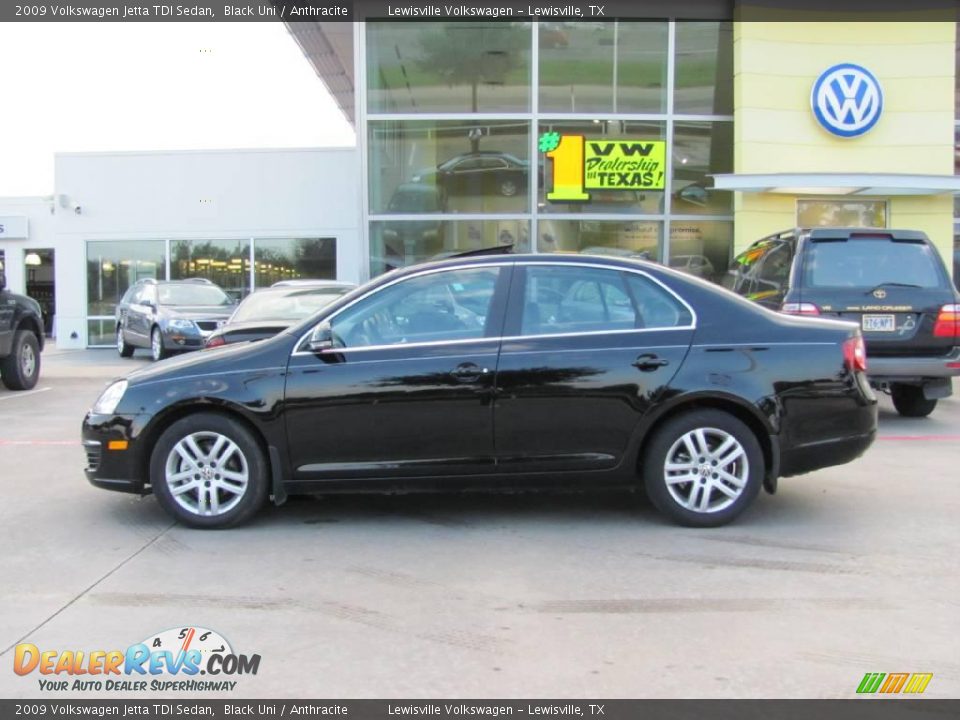 2009 Volkswagen Jetta TDI Sedan Black Uni / Anthracite Photo #2