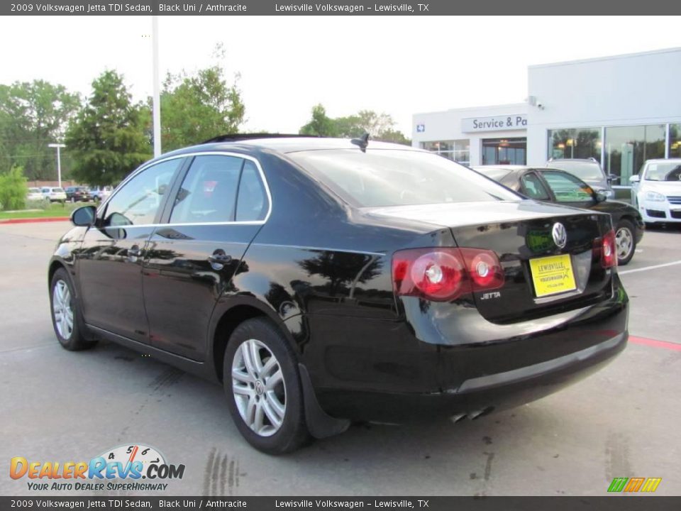 2009 Volkswagen Jetta TDI Sedan Black Uni / Anthracite Photo #3