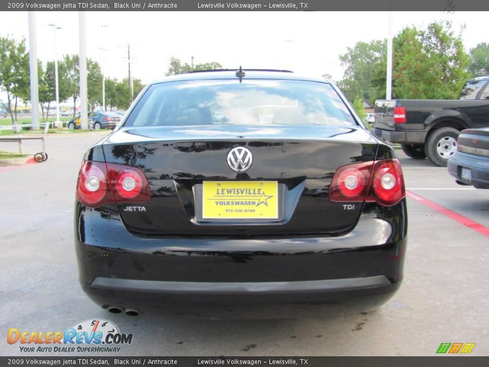 2009 Volkswagen Jetta TDI Sedan Black Uni / Anthracite Photo #4