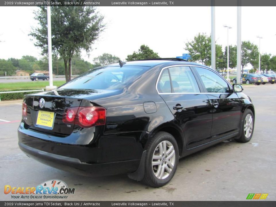 2009 Volkswagen Jetta TDI Sedan Black Uni / Anthracite Photo #5