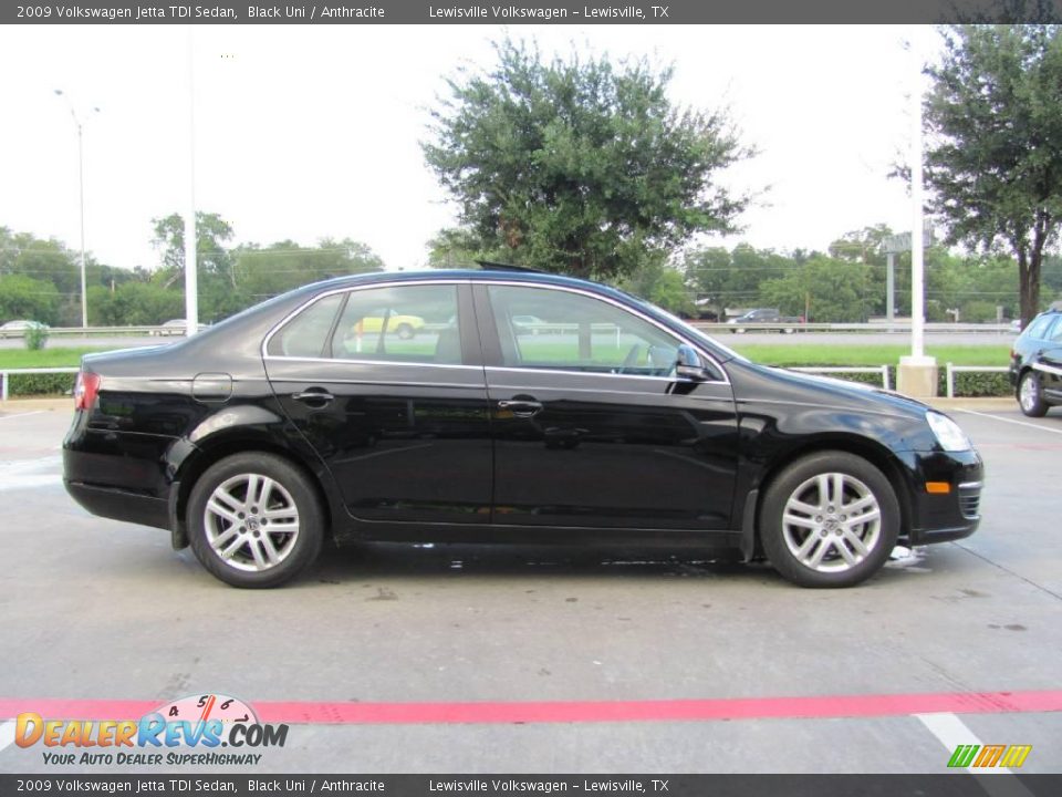 2009 Volkswagen Jetta TDI Sedan Black Uni / Anthracite Photo #6
