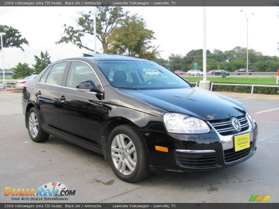 2009 Volkswagen Jetta TDI Sedan Black Uni / Anthracite Photo #7