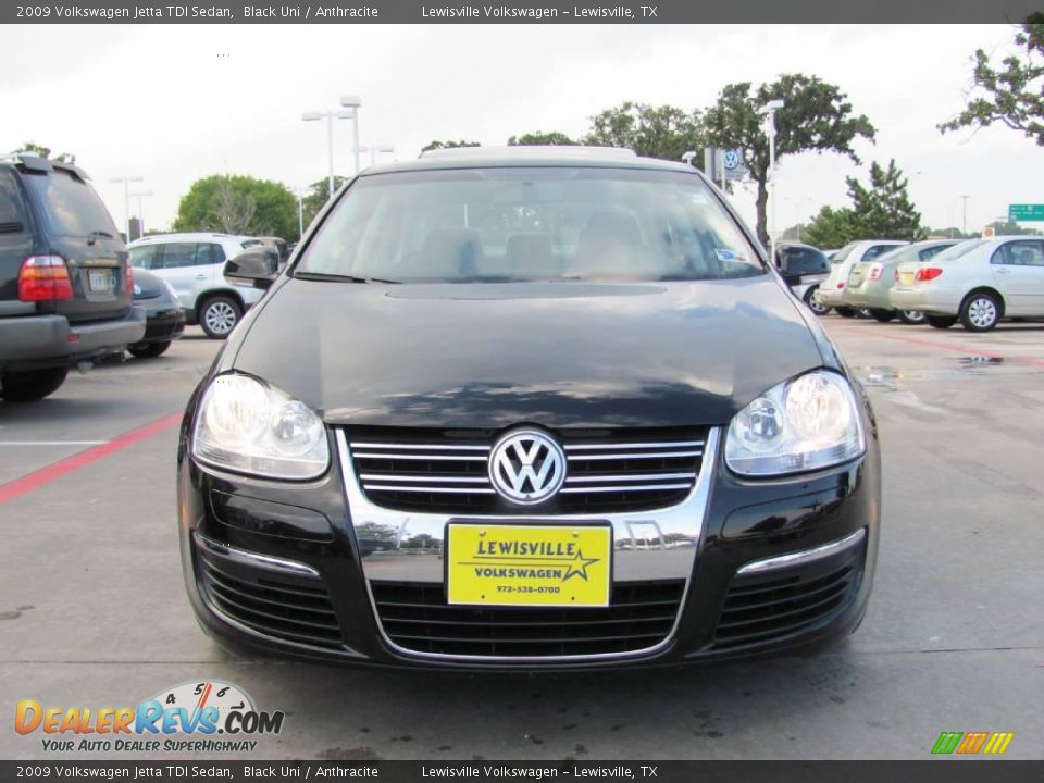 2009 Volkswagen Jetta TDI Sedan Black Uni / Anthracite Photo #8
