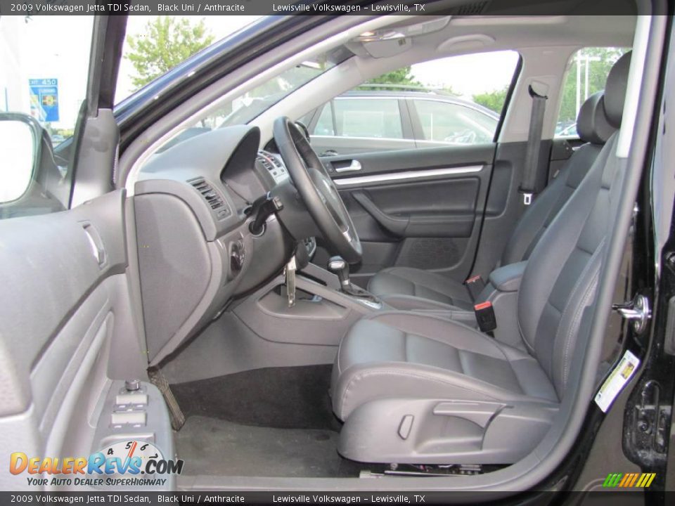 2009 Volkswagen Jetta TDI Sedan Black Uni / Anthracite Photo #9