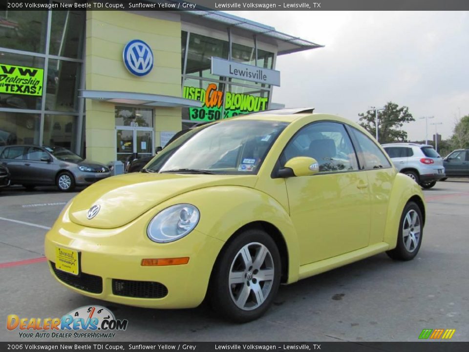2006 Volkswagen New Beetle TDI Coupe Sunflower Yellow / Grey Photo #1