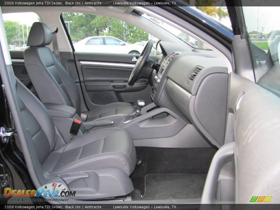 2009 Volkswagen Jetta TDI Sedan Black Uni / Anthracite Photo #10