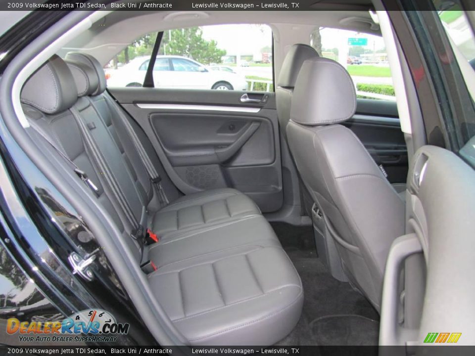 2009 Volkswagen Jetta TDI Sedan Black Uni / Anthracite Photo #11