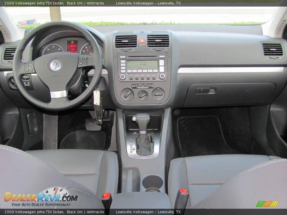 2009 Volkswagen Jetta TDI Sedan Black Uni / Anthracite Photo #13