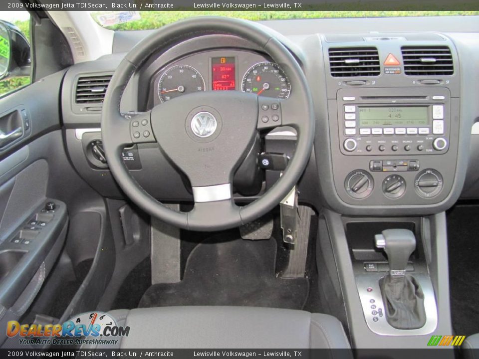 2009 Volkswagen Jetta TDI Sedan Black Uni / Anthracite Photo #14