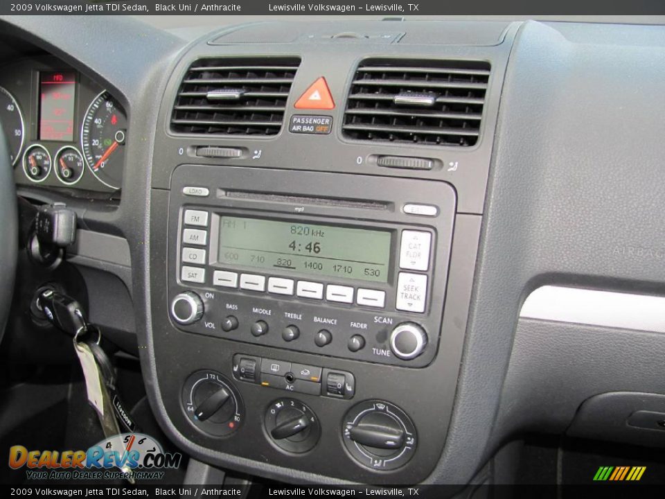 2009 Volkswagen Jetta TDI Sedan Black Uni / Anthracite Photo #16