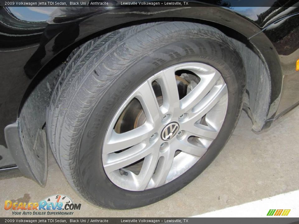 2009 Volkswagen Jetta TDI Sedan Black Uni / Anthracite Photo #20