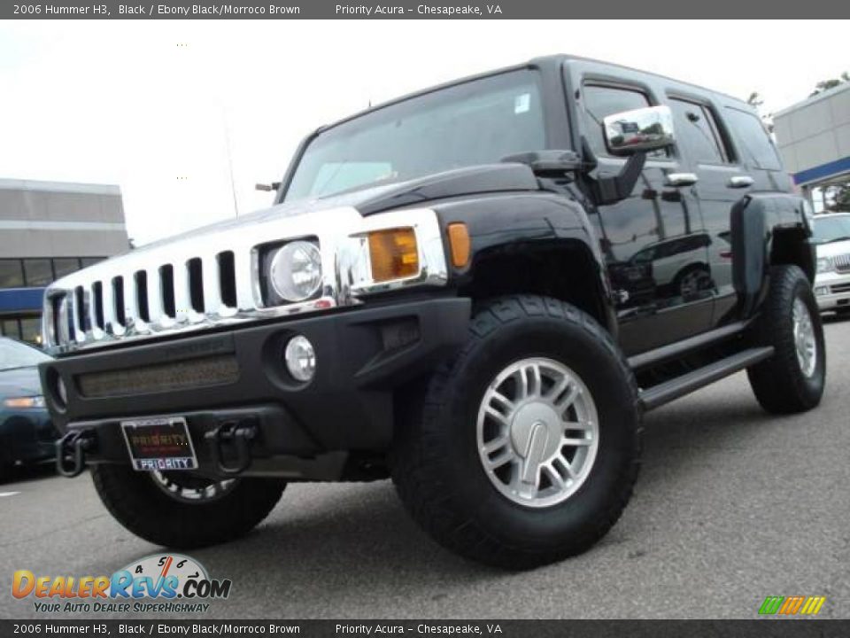 2006 Hummer H3 Black / Ebony Black/Morroco Brown Photo #1