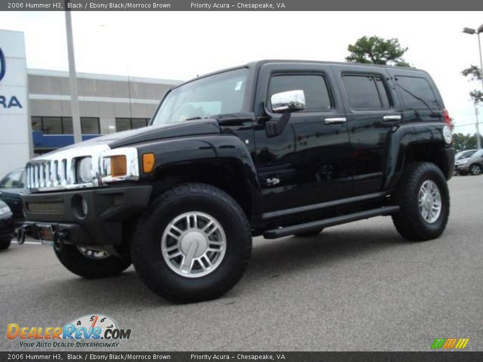 2006 Hummer H3 Black / Ebony Black/Morroco Brown Photo #2