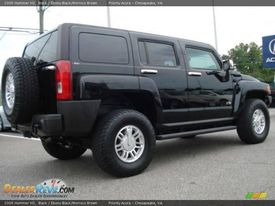 2006 Hummer H3 Black / Ebony Black/Morroco Brown Photo #5