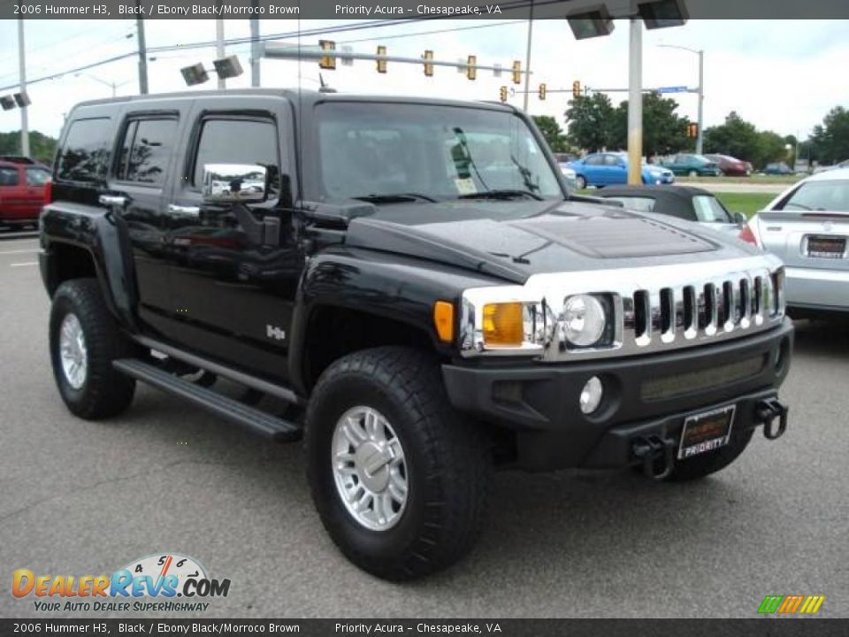 2006 Hummer H3 Black / Ebony Black/Morroco Brown Photo #7