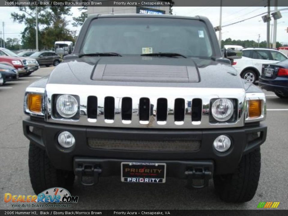 2006 Hummer H3 Black / Ebony Black/Morroco Brown Photo #8