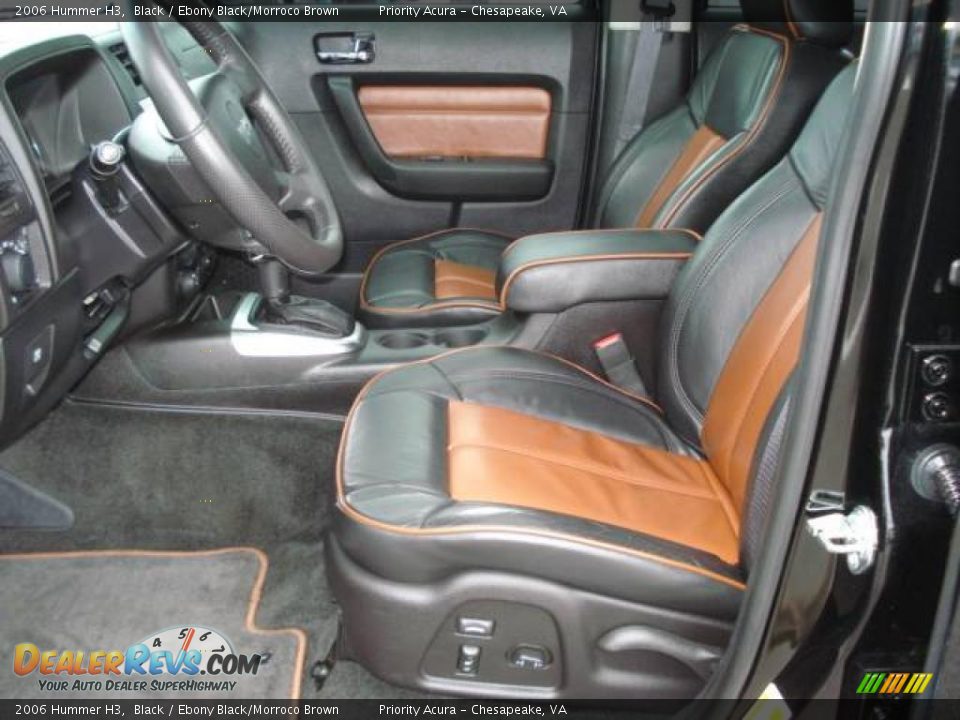 2006 Hummer H3 Black / Ebony Black/Morroco Brown Photo #9