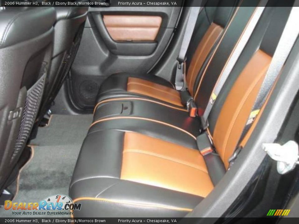 2006 Hummer H3 Black / Ebony Black/Morroco Brown Photo #12