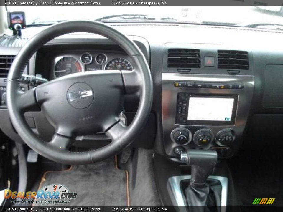 2006 Hummer H3 Black / Ebony Black/Morroco Brown Photo #16