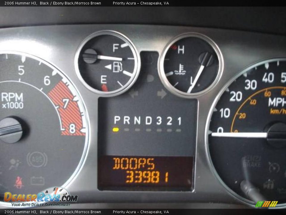 2006 Hummer H3 Black / Ebony Black/Morroco Brown Photo #22