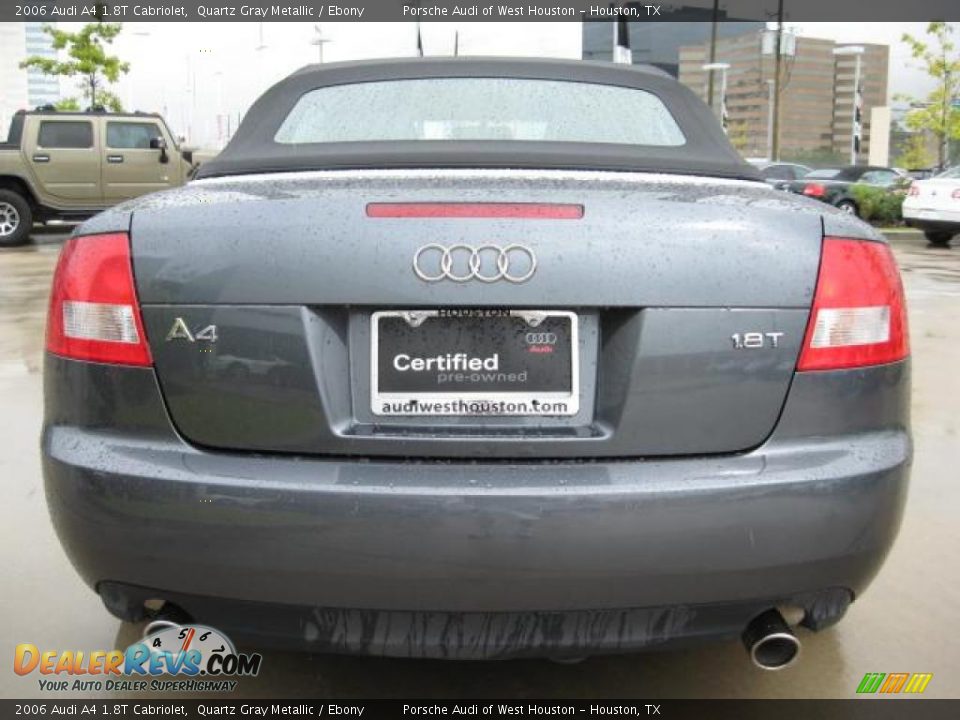 2006 Audi A4 1.8T Cabriolet Quartz Gray Metallic / Ebony Photo #4
