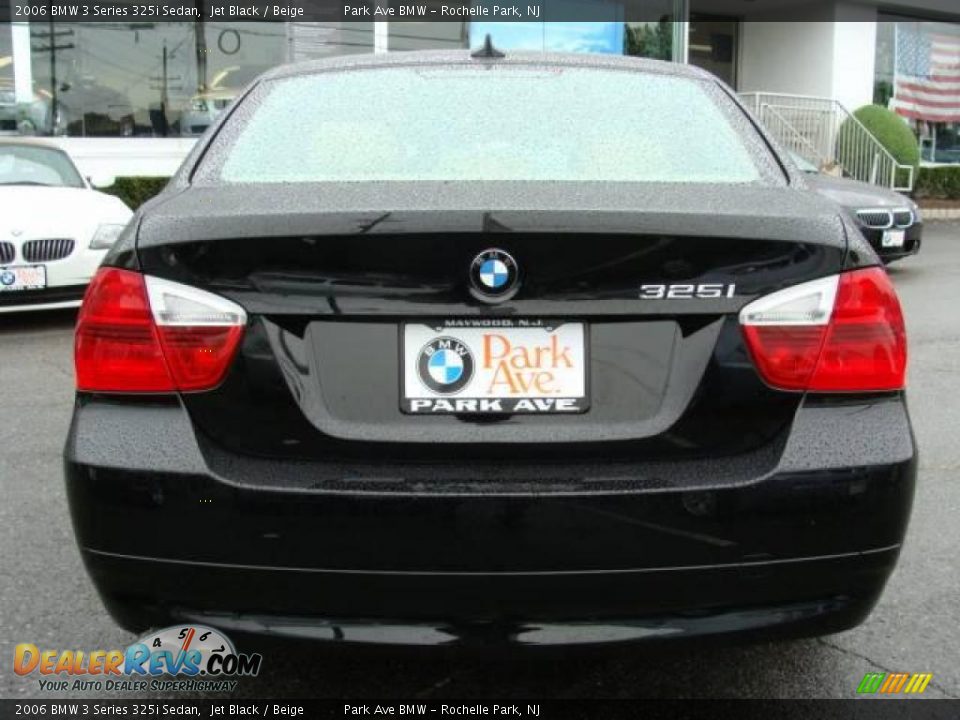 2006 BMW 3 Series 325i Sedan Jet Black / Beige Photo #7