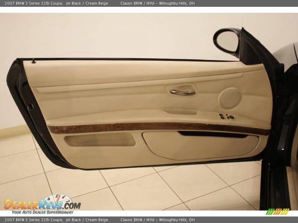 2007 BMW 3 Series 328i Coupe Jet Black / Cream Beige Photo #8