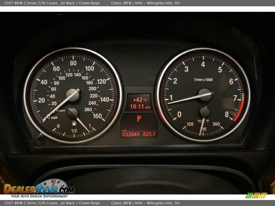 2007 BMW 3 Series 328i Coupe Jet Black / Cream Beige Photo #12