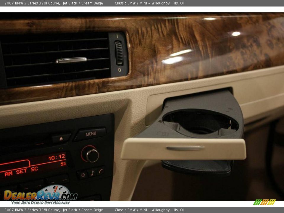2007 BMW 3 Series 328i Coupe Jet Black / Cream Beige Photo #14