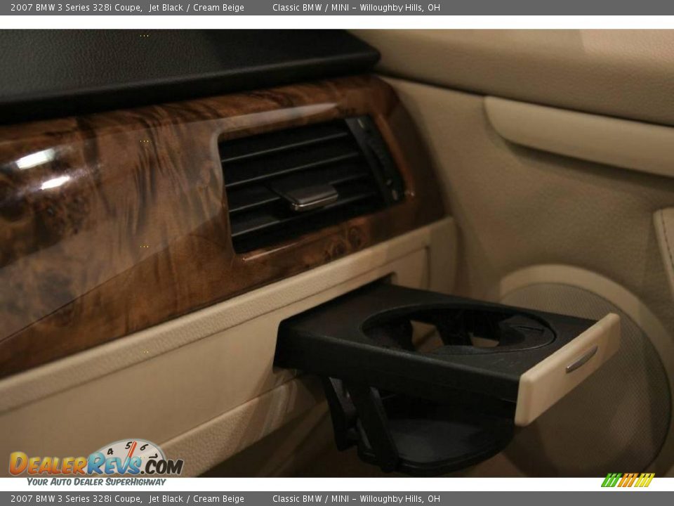 2007 BMW 3 Series 328i Coupe Jet Black / Cream Beige Photo #15