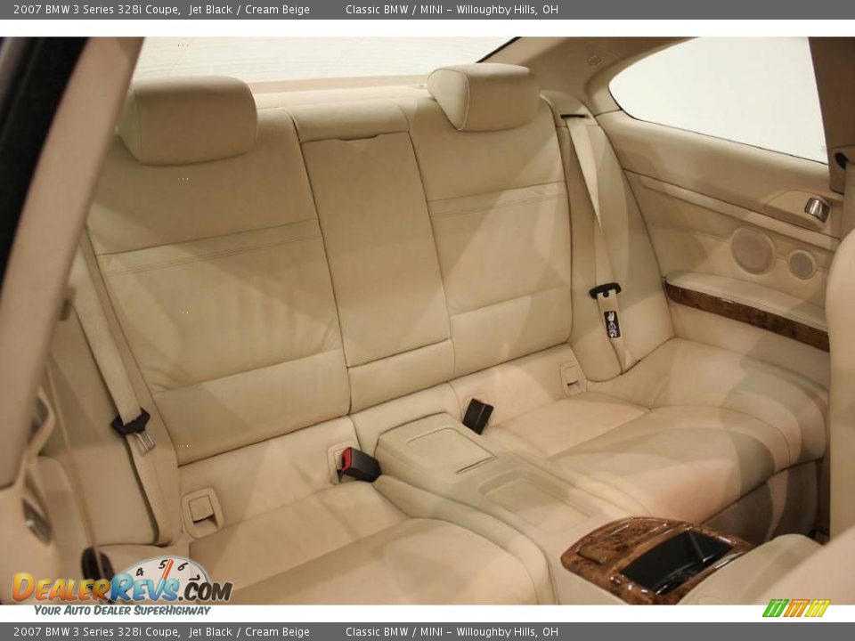 2007 BMW 3 Series 328i Coupe Jet Black / Cream Beige Photo #18