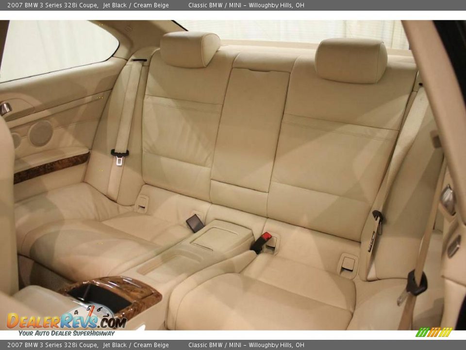 2007 BMW 3 Series 328i Coupe Jet Black / Cream Beige Photo #19