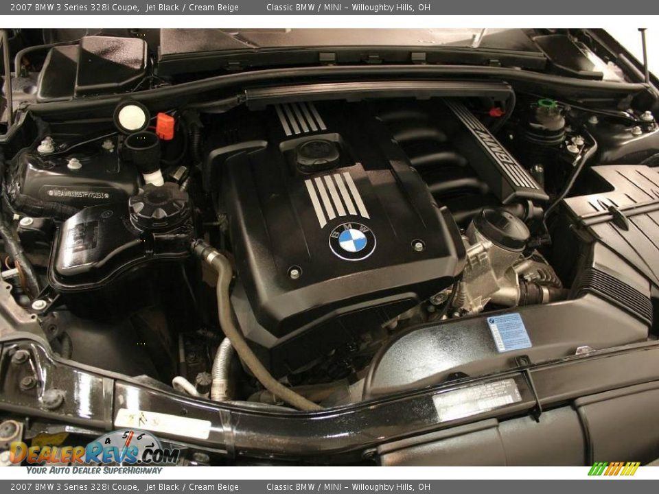 2007 BMW 3 Series 328i Coupe Jet Black / Cream Beige Photo #20