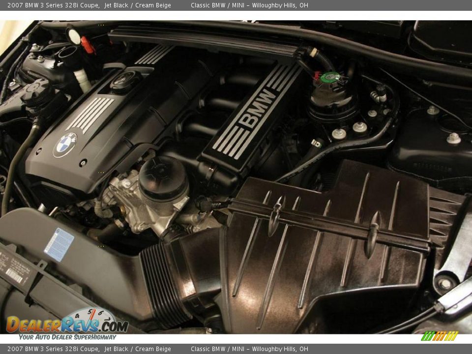 2007 BMW 3 Series 328i Coupe Jet Black / Cream Beige Photo #21