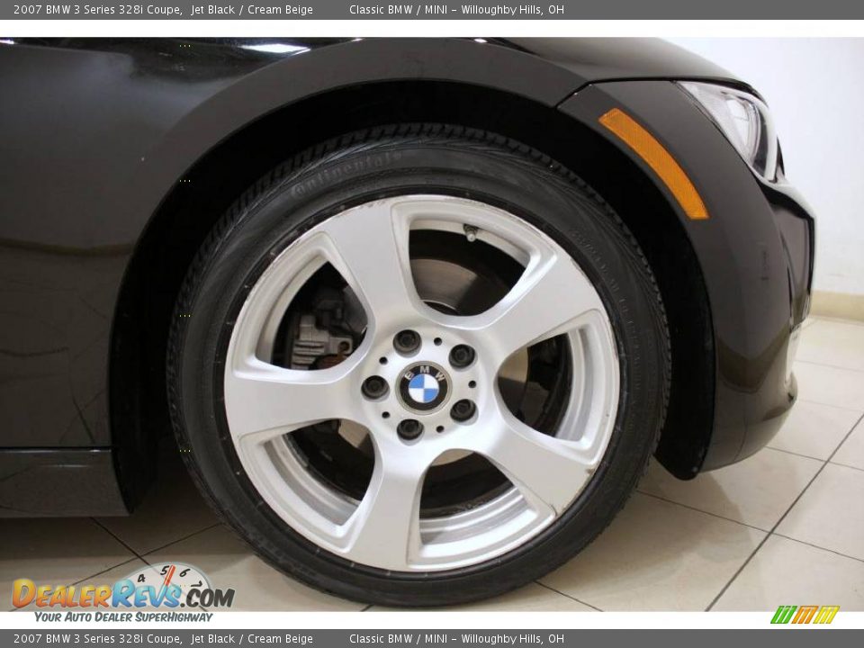 2007 BMW 3 Series 328i Coupe Jet Black / Cream Beige Photo #22