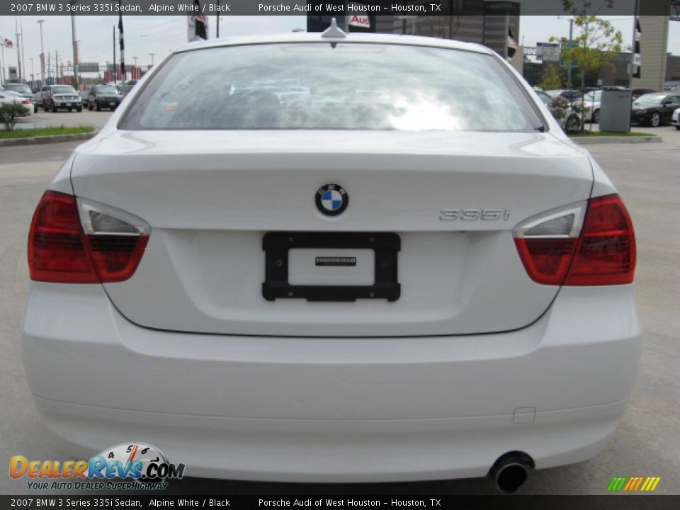 2007 BMW 3 Series 335i Sedan Alpine White / Black Photo #4