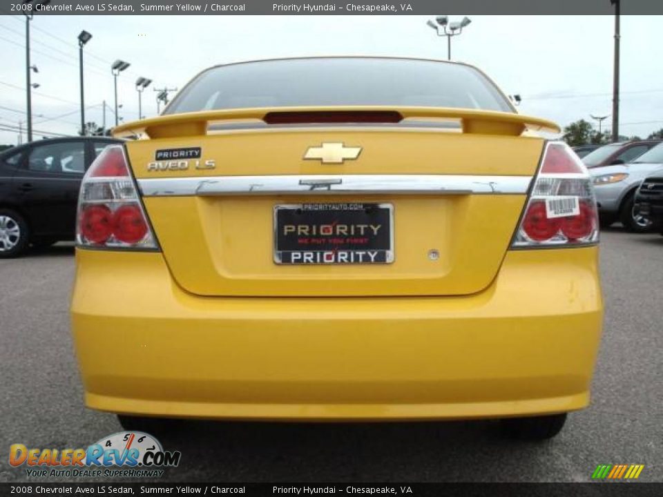 2008 Chevrolet Aveo LS Sedan Summer Yellow / Charcoal Photo #5