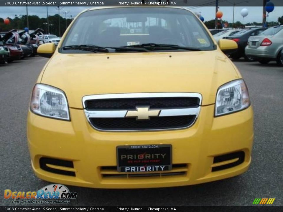 2008 Chevrolet Aveo LS Sedan Summer Yellow / Charcoal Photo #10