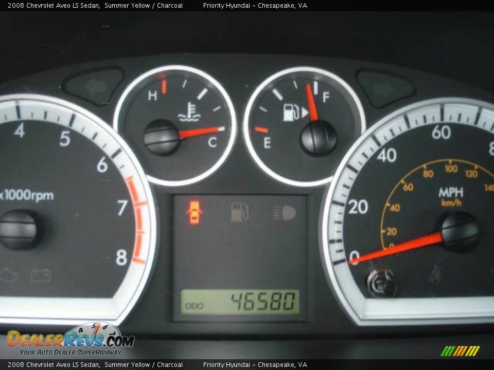 2008 Chevrolet Aveo LS Sedan Summer Yellow / Charcoal Photo #16