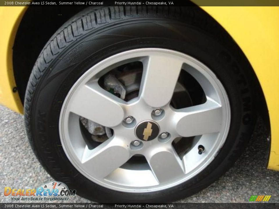 2008 Chevrolet Aveo LS Sedan Summer Yellow / Charcoal Photo #18